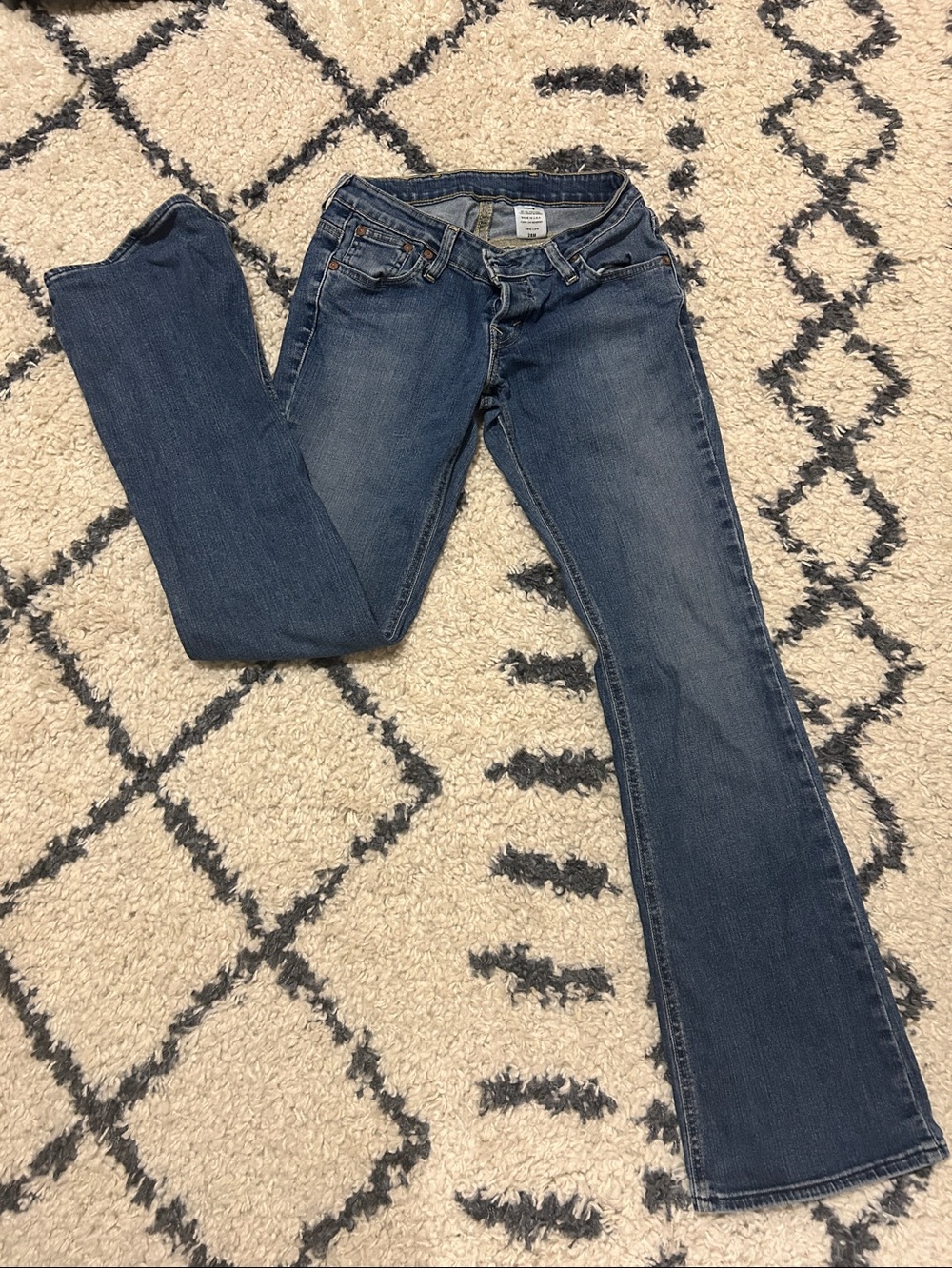 Button Fly Bootcut Jeans - Classic Mid Wash